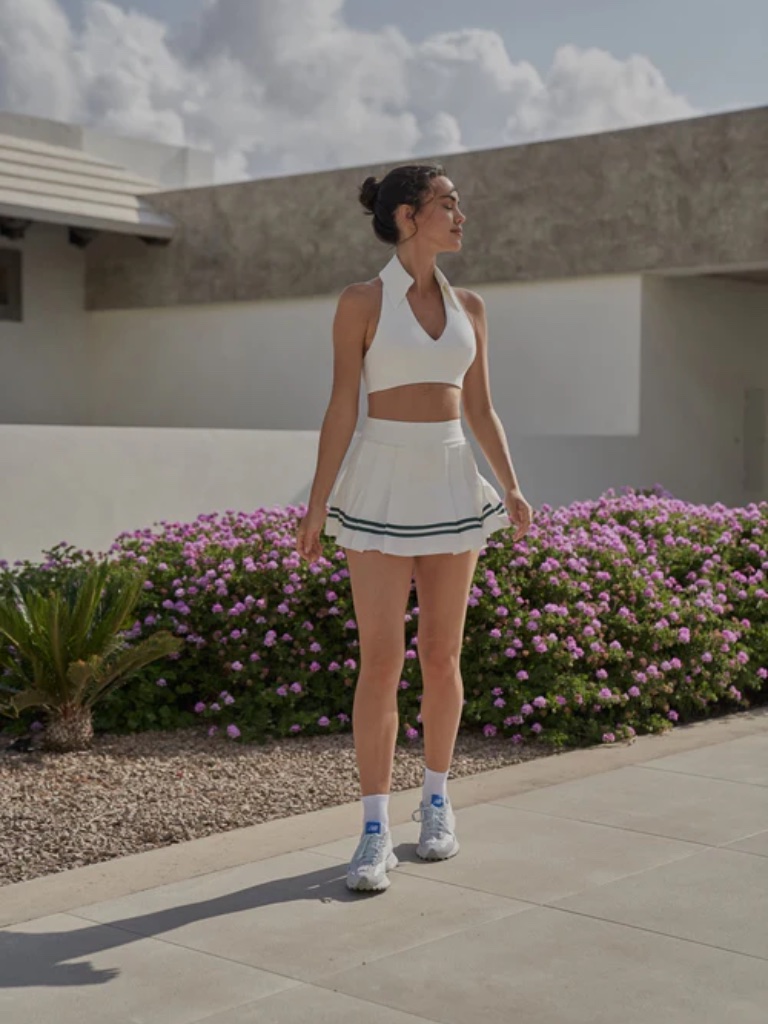Nwt Wiskii Varsity Tennis Skirt In Ivory — image 7 of 8